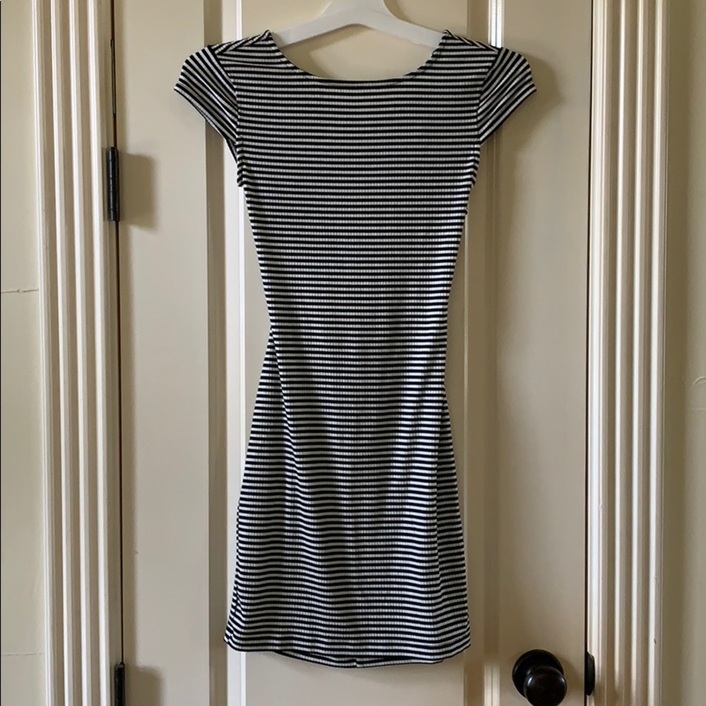 Black and white TeezeMe form fitting dress